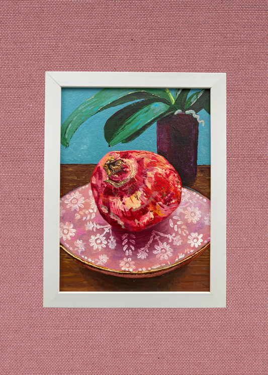Original Painting - Pomegranate and Orchid