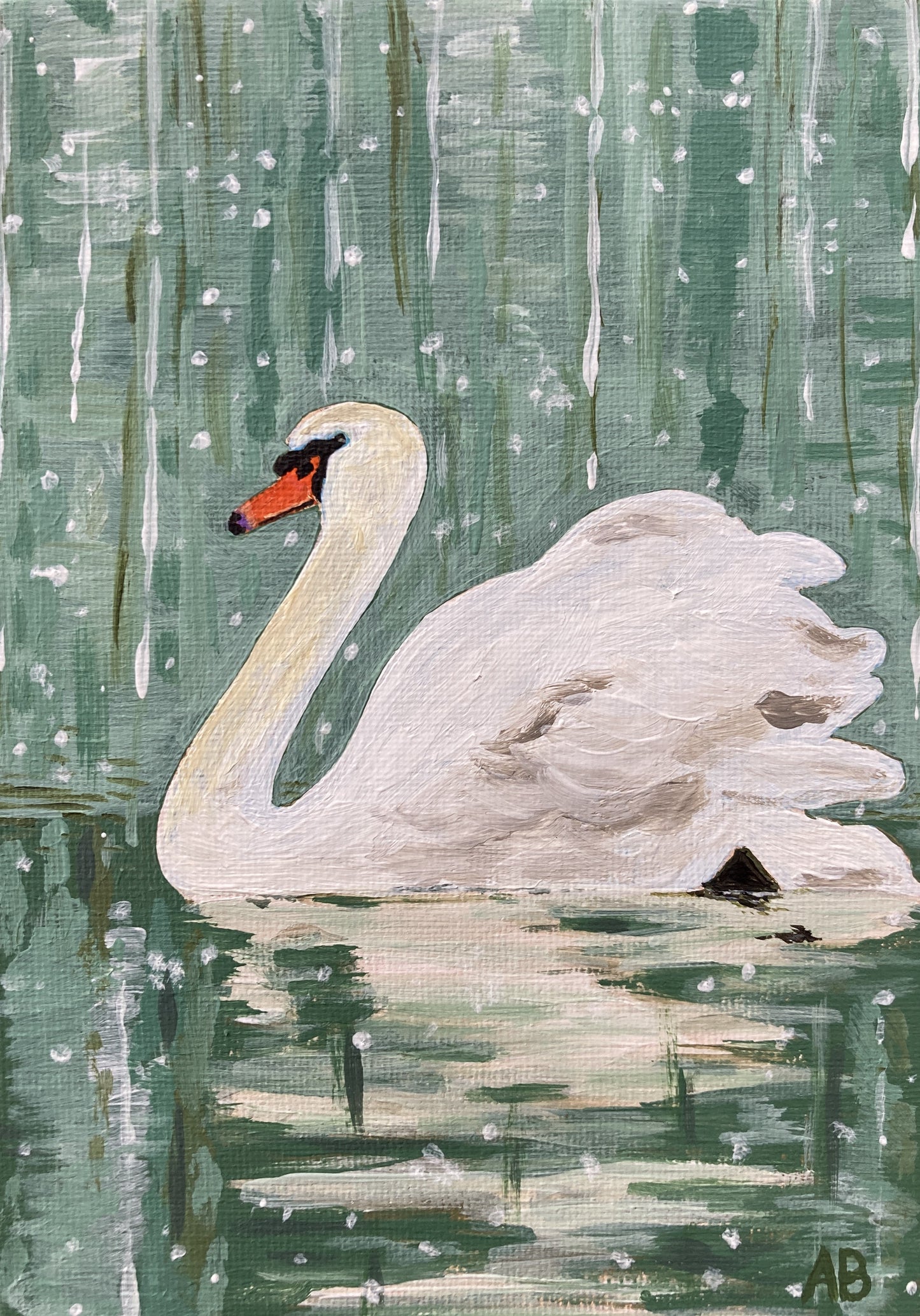 Art Print - Snowy River Swan #2