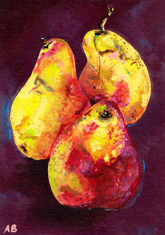 Original Painting - Trio of Pears