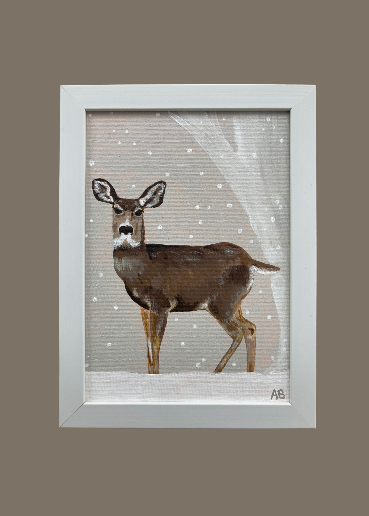Art Print - Winter White-Tailed Deer #2