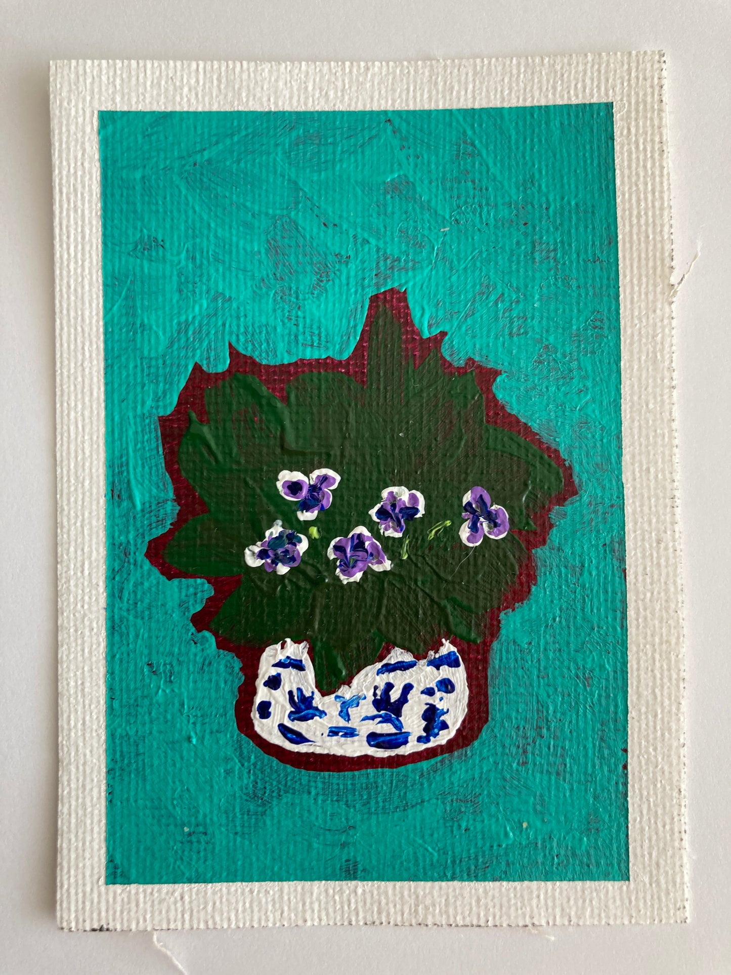 Miniature Original - Violets