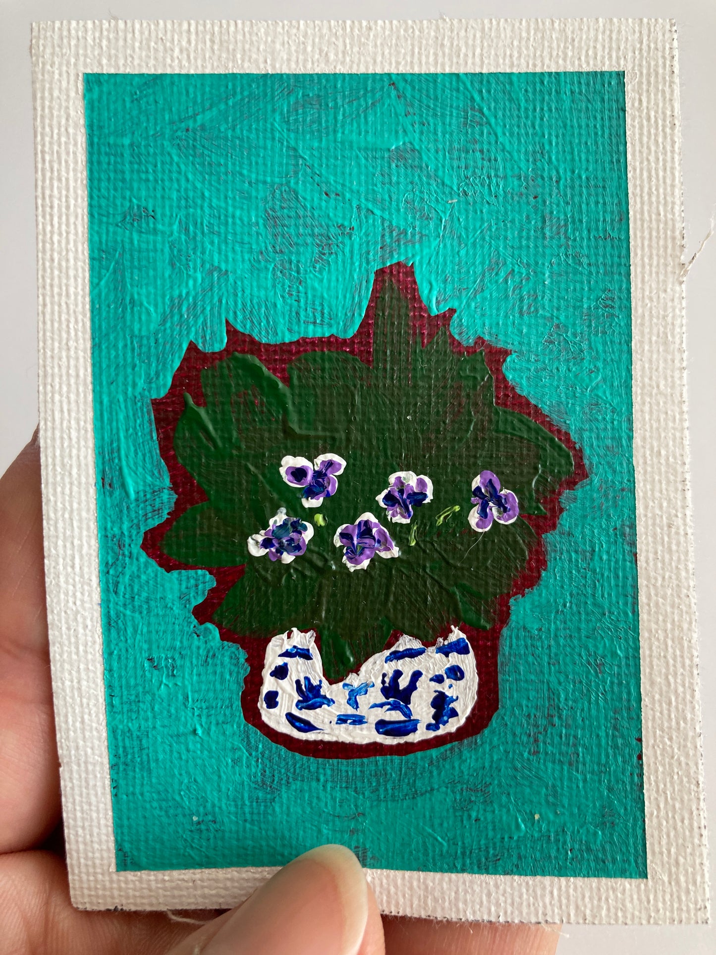 Miniature Original - Violets