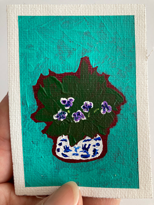 Miniature Original - Violets