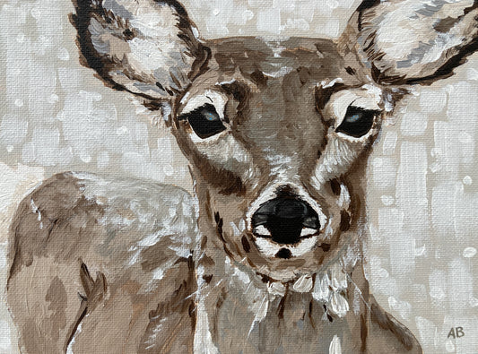 Art Print - Winter White-Tailed Deer #1